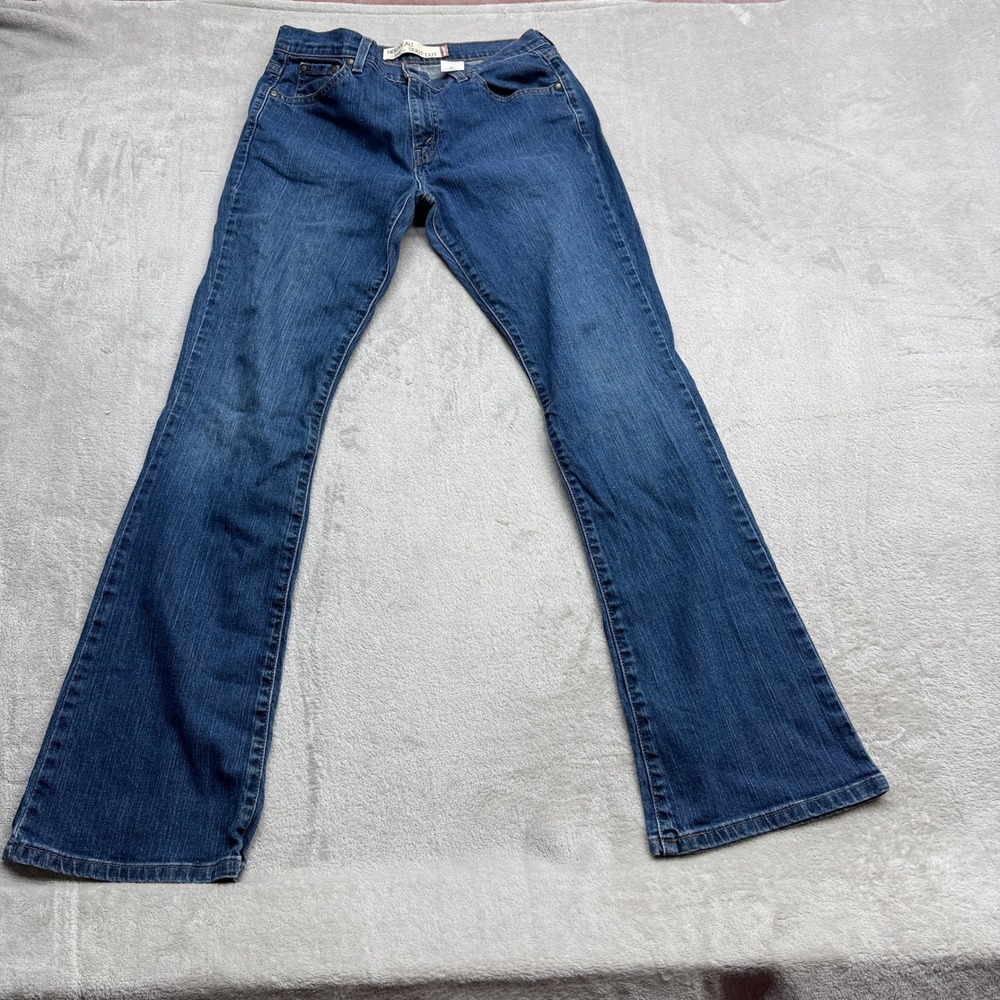 Vintage Levi's 515 Nouveau Boot Cut Jeans Women's 12 Long Blue Stretch Y2K Denim